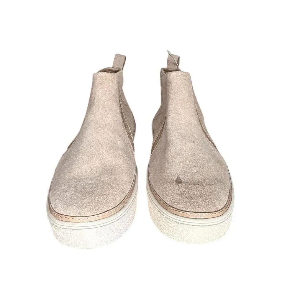 New Toms Womens Bryce Sand Beige Suede Slip On Shooties Shoes 10 High Top